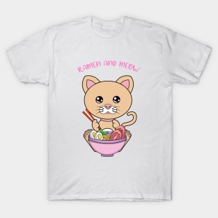 All I Need is ramen and cats, ramen and cats T-Shirt